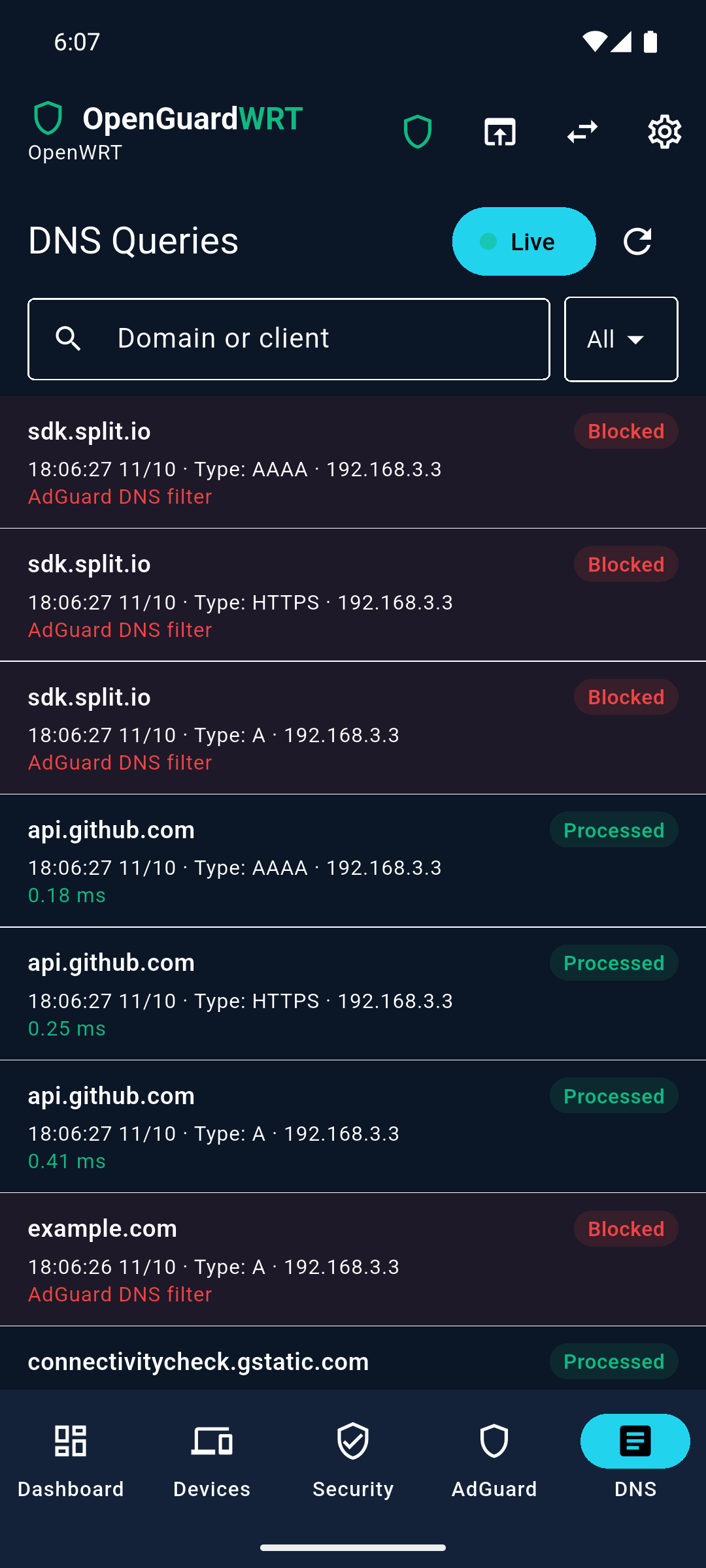Consultas DNS